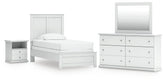 Tampa Furniture Outlet Lutz - Ashley Furniture - Bostwick Shoals Twin Panel Bed, Dresser, Mirror and Nightstand - Twin Panel Bed, Dresser, Mirror and Nightstand - B139B60