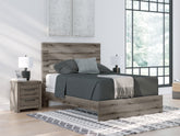 Tampa Furniture Outlet Lutz - Ashley Furniture - Graystorm Bedroom - Queen Panel Bed / Brown Gray - PCB2405B2