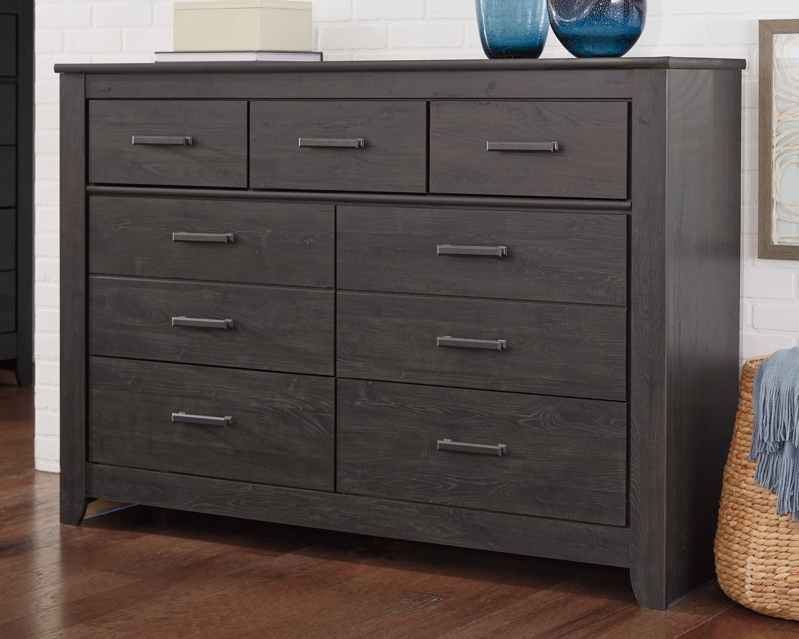 Tampa Furniture Outlet Lutz - Ashley Furniture - Brinxton Bedroom - Seven Drawer Dresser / Charcoal - B249-31