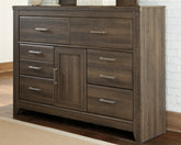 Tampa Furniture Outlet Lutz - Ashley Furniture - Juararo Bedroom - Six Drawer Dresser / Dark Brown - B251-31