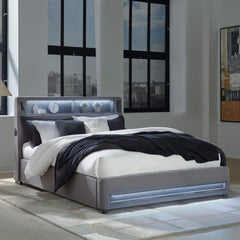 Tampa Furniture Outlet Lutz - Ashley Furniture - Finigale Bedroom - Queen Upholstered Bed with Wireless Audio - PCB2721B20