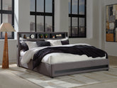 Tampa Furniture Outlet Lutz - Ashley Furniture - Verishaw Bedroom - King Upholstered Bed / Gray - PCB2721B21