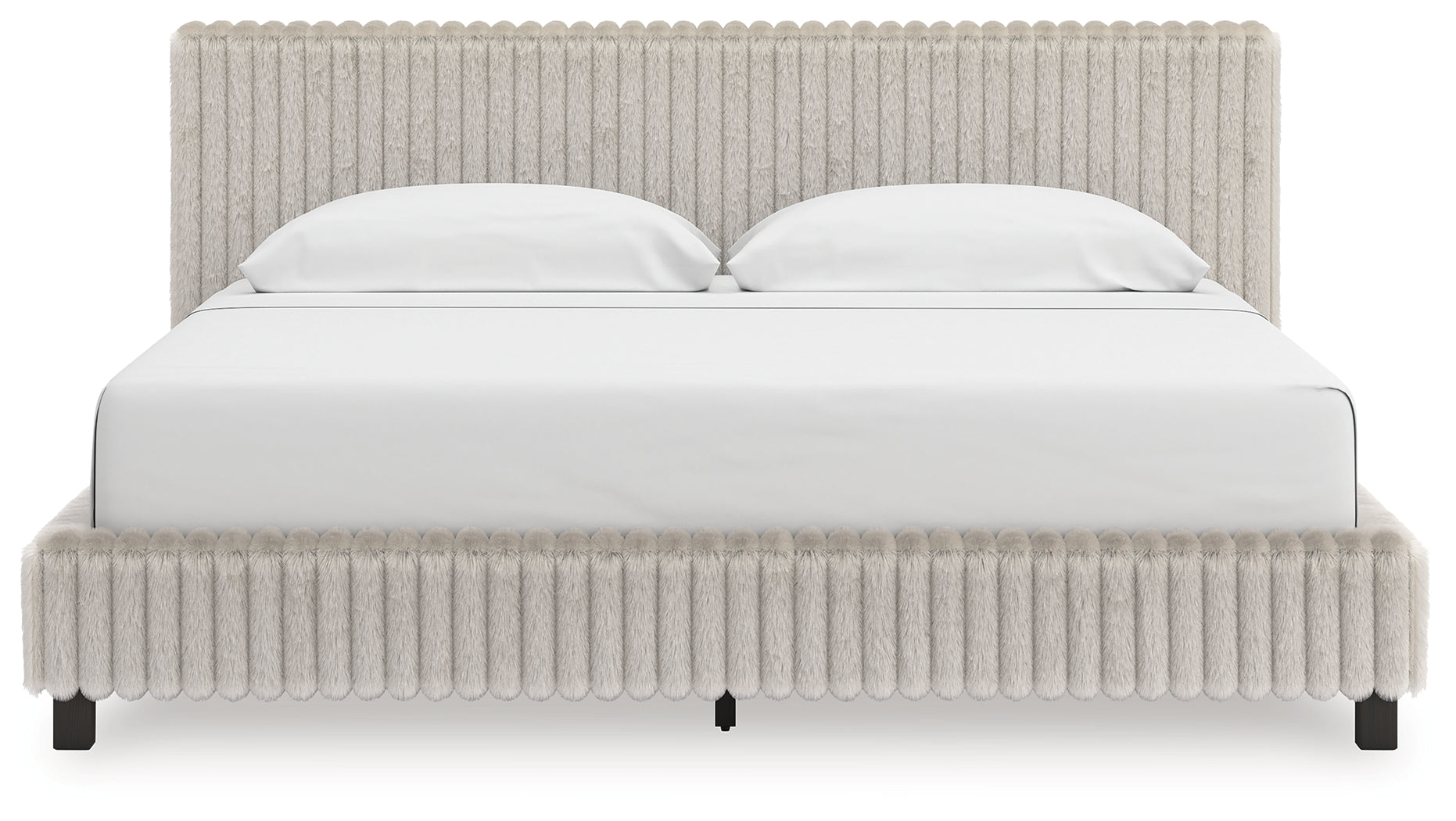 Tampa Furniture Outlet Lutz - Ashley Furniture - Zuraleus Bedroom - King Upholstered Bed / White - PCB3381B13