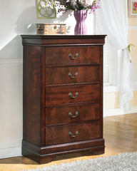 Tampa Furniture Outlet Lutz - Ashley Furniture - Alisdair Bedroom - Chest / Reddish Brown - B376-46