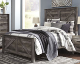 Tampa Furniture Outlet Lutz - Ashley Furniture - Wynnlow Bedroom - Queen Crossbuck Panel Bed / Gray - B440B9