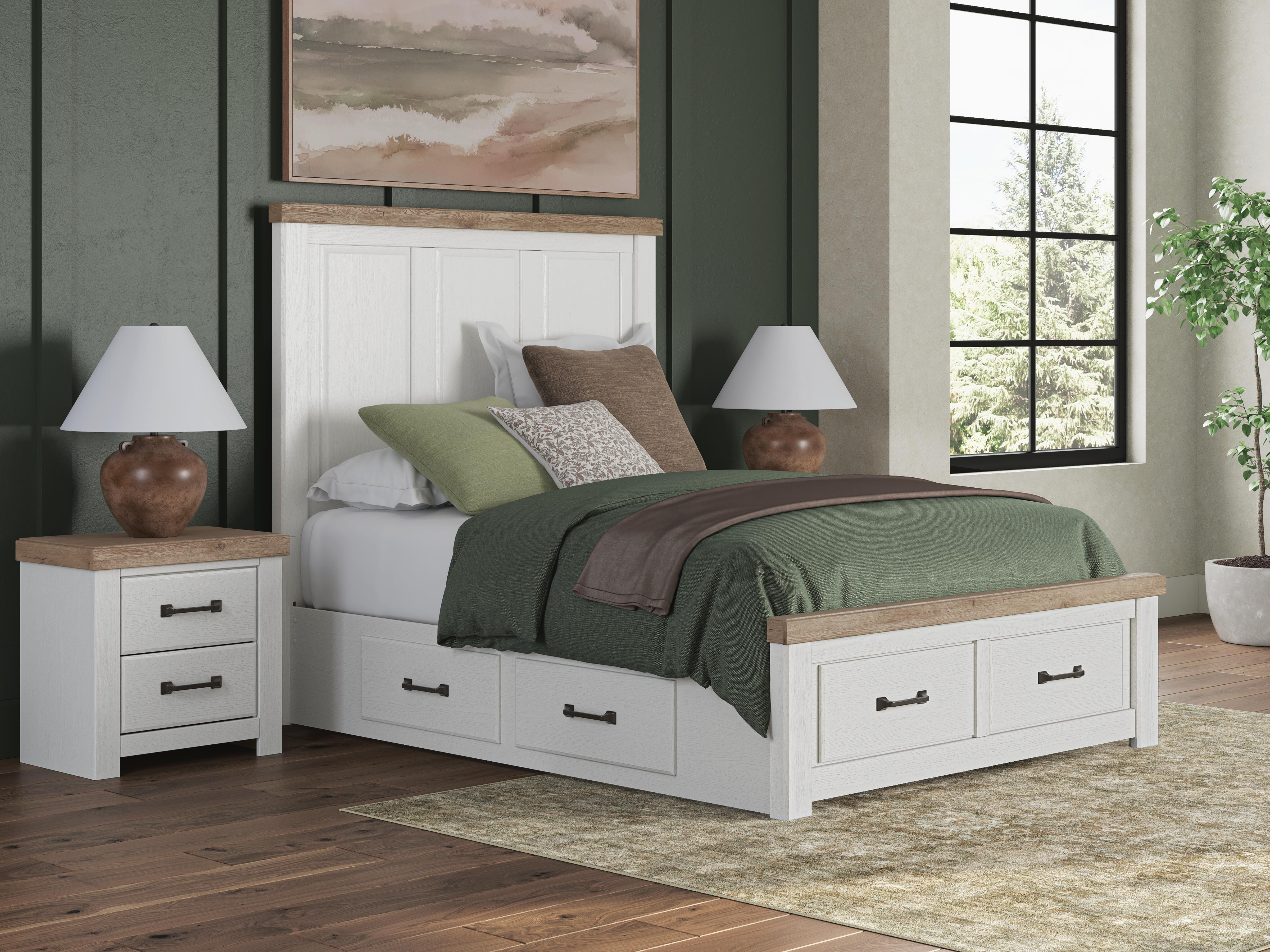 Tampa Furniture Outlet Lutz - Ashley Furniture - Savonport Bedroom - Queen Panel Storage Bed - B4615B16