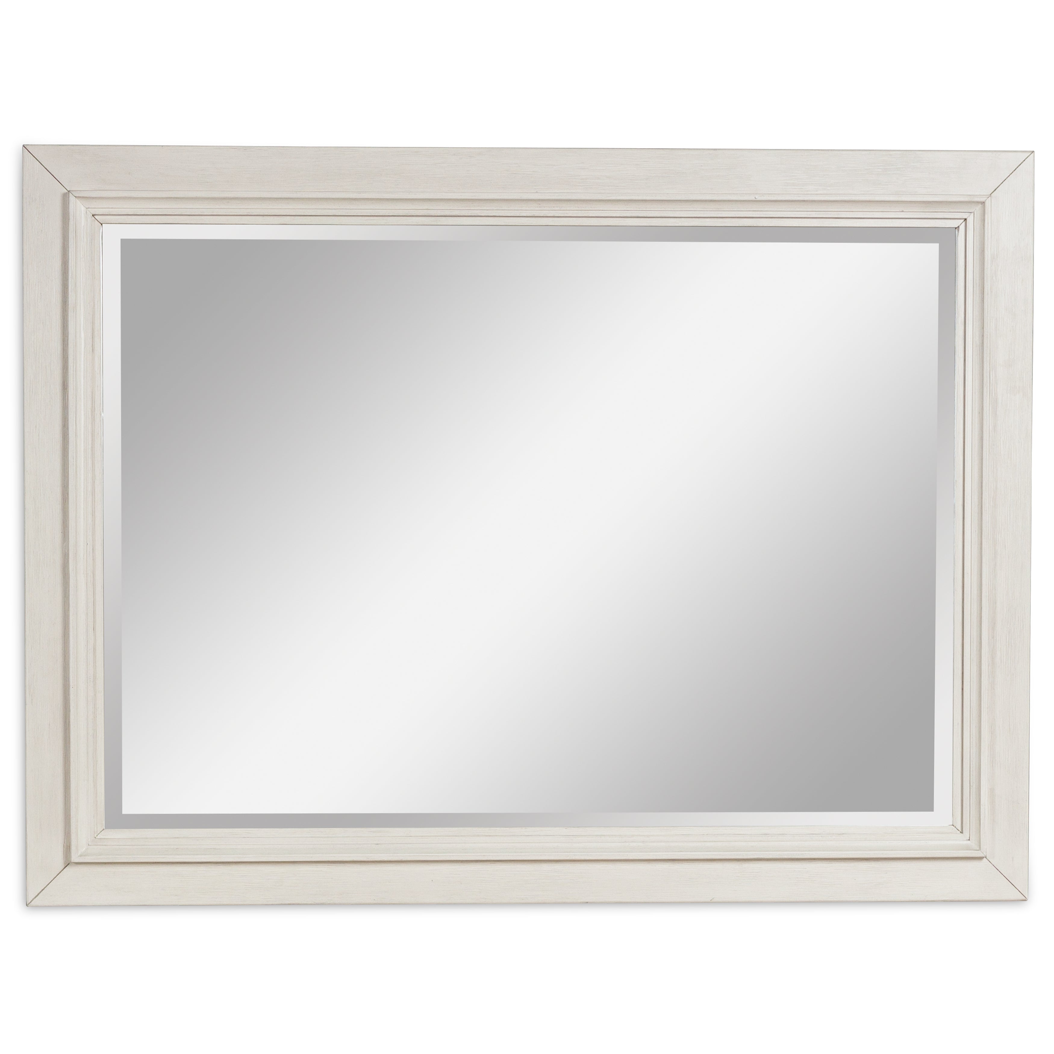 Tampa Furniture Outlet Lutz - Ashley Furniture - Shaybrock Bedroom - Bedroom Mirror / Antique White/Brown - B683-36