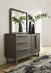 Tampa Furniture Outlet Lutz - Ashley Furniture - Arkenton Bedroom - Dresser and Mirror / Grayish Brown - B786B1