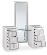 Tampa Furniture Outlet Lutz - Ashley Furniture - Chalanna Vanity with Mirror - Vanity with Mirror / White - B822B7