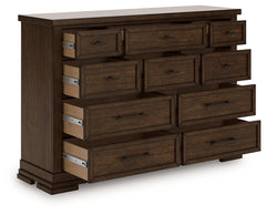 Tampa Furniture Outlet Lutz - Ashley Furniture - Taffenbrook Bedroom - Dresser / Medium Brown - B849-31