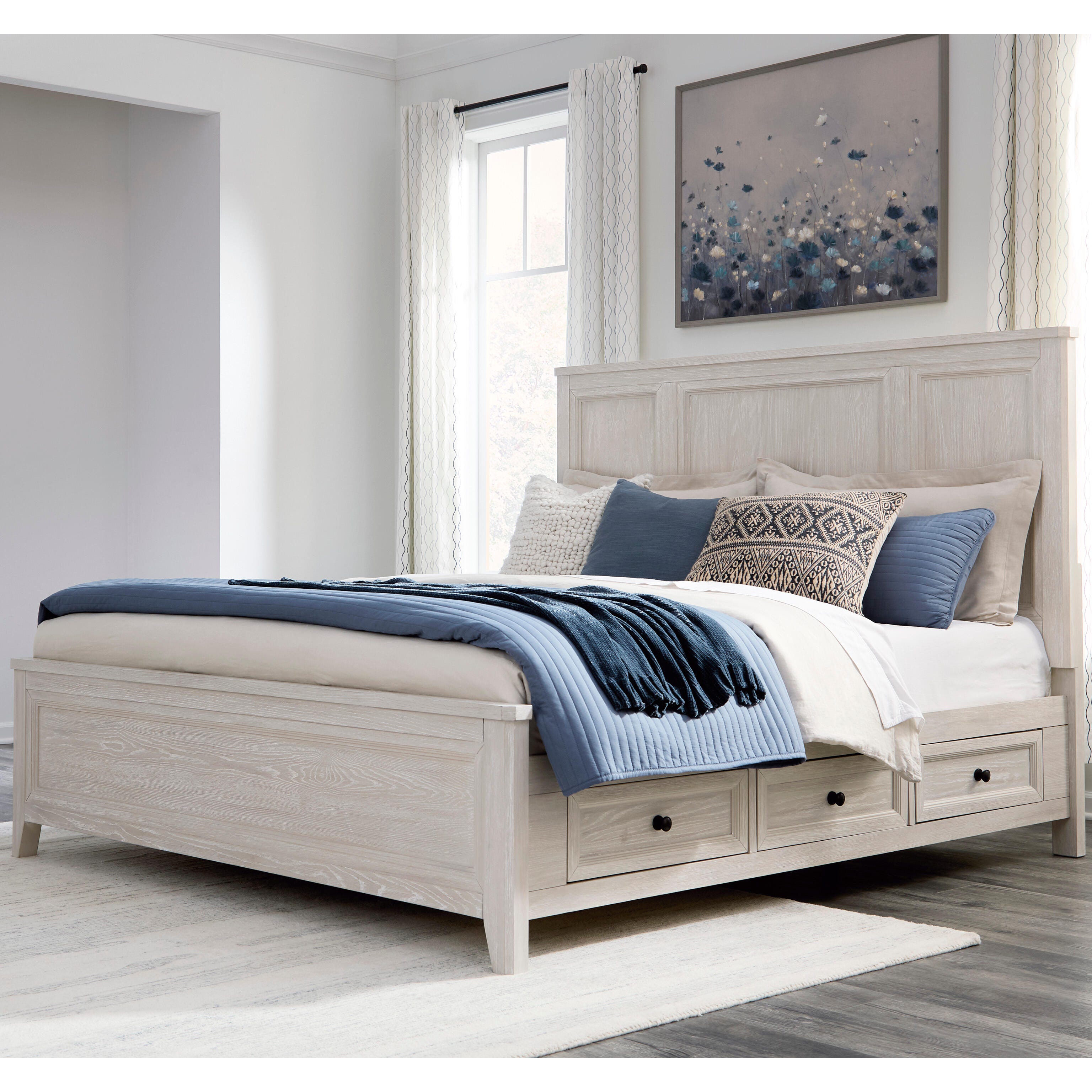 Tampa Furniture Outlet Lutz - Ashley Furniture - Darbonton Bedroom - California King Panel Storage Bed - PCB853B5