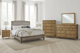 Tampa Furniture Outlet Lutz - Ashley Furniture - Sharlance Bedroom - Queen Upholstered Panel Bed / Green/Brown - B895B2