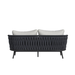 Bali Loveseat with Olefin Grey in Dark Grey
