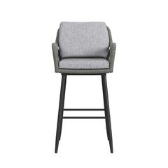 Bayhill Barstool with Grey Fabric in Black (2 Per Carton)