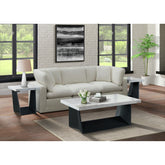Beckley End Table Complete in White Marble Top – SKU CTBY100ETC | Elements