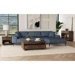 Brisbane 4-Drawer Coffee Table with Casters in Brown