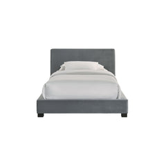 Brookhaven Twin UPH Bed in Grey Velvet