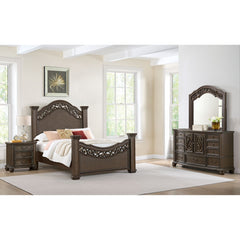 Brunswick 2-Drawer Nightstand with USB in Mahogany