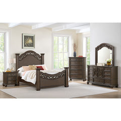 Brunswick Queen Panel Bed in Mahogany – SKU B-13070-5-QB | Elements