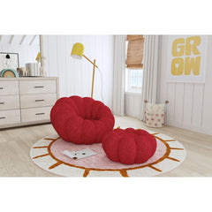 Bubble Swivel Chair and Ottoman in Red – SKU Y-13930-14-CHOT | Elements