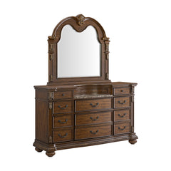 Cadenza Dresser and Mirror Set in Brown
