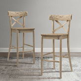 (D680-21) Callista- 30'' Barstool- Beach/Natural – SKU LCL100BST | Elements