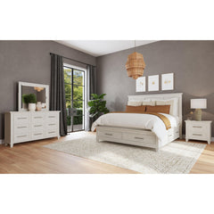 Canterbury King Storage Bed in Ivory