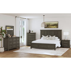 Canterbury King Panel Bed in Grey – SKU B-13030-3-KB | Elements