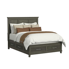 Canterbury Queen Storage Bed in Grey