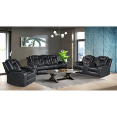 Carlo Power Motion Recliner with Power Headrest, LED in Pebble Black – SKU U-8900-8206-105PP | Elements