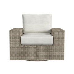 Carmona Swivel Chair - Natural and Olefin Beige