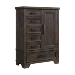 Colorado City 6-Drawer Door Chest in Charcoal