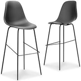 Tampa Furniture Outlet Lutz - Ashley Furniture - Forestead Dining Room - Bar Height Bar Stool (Set of 2) / Black - D130-130X2