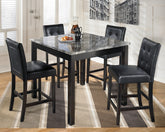 Tampa Furniture Outlet Lutz - Ashley Furniture - Maysville Dining Room - Square Counter TBL Set (5/CN) / Black - D154-223