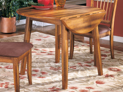 Tampa Furniture Outlet Lutz - Ashley Furniture - Berringer Dining Room - Round DRM Drop Leaf Table / Rustic Brown - D199-15