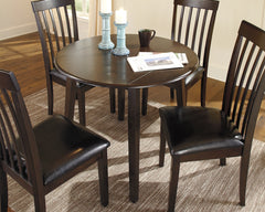 Tampa Furniture Outlet Lutz - Ashley Furniture - Hammis Dining Room - Round DRM Drop Leaf Table / Dark Brown - D310-15