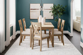 Tampa Furniture Outlet Lutz - Ashley Furniture - Sanbriar Dining Room - RECT DRM Table Set (7/CN) / Light Brown - D393-425