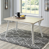 Tampa Furniture Outlet Lutz - Ashley Furniture - Grannen Dining Room - Rectangular Dining Room Table / White/Natural - D407-25
