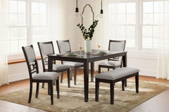Tampa Furniture Outlet Lutz - Ashley Furniture - Langwest Dining Room - Dining Room Table Set (6/CN) / Brown - D422-325