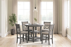 Tampa Furniture Outlet Lutz - Ashley Furniture - Wrenning Dining Room - DRM Counter Table Set (5/CN) / Gray - D425-223