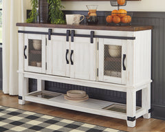 Tampa Furniture Outlet Lutz - Ashley Furniture - Valebeck Dining Room - Dining Room Server / White/Brown - D546-60
