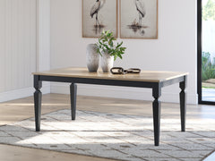 Tampa Furniture Outlet Lutz - Ashley Furniture - Brenkerton Dining Room - Rectangular Dining Room Table / Grayish Brown/Black - PCD591-25