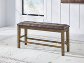 Tampa Furniture Outlet Lutz - Ashley Furniture - Urbinforte Dining Room - DBL Counter UPH Bench (1/CN) - PCD592-09