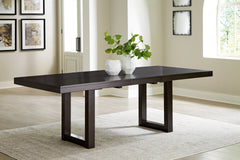 Tampa Furniture Outlet Lutz - Ashley Furniture - Neymorton Dining Room - RECT DRM Butterfly EXT Table / Dark Grayish Brown - D618-35