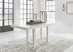 Tampa Furniture Outlet Lutz - Ashley Furniture - Robbinsdale Dining Room - RECT DRM Counter EXT Table / Antique White - D642-32