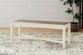 Tampa Furniture Outlet Lutz - Ashley Furniture - Bolanburg Dining Bench - Large UPH Dining Room Bench / Two-tone / 50"W x 15"D x 20"H - D647-00