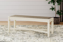 Tampa Furniture Outlet Lutz - Ashley Furniture - Bolanburg Dining Bench - Large UPH Dining Room Bench / Two-tone / 50"W x 15"D x 20"H - D647-00
