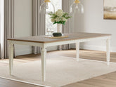 Tampa Furniture Outlet Lutz - Ashley Furniture - Realyn Dining Room - RECT Dining Room EXT Table / Chipped White - D743-45