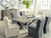 Tampa Furniture Outlet Lutz - Ashley Furniture - Krystanza Dining Room - Rectangular Dining Room Table / Weathered Gray - D766-25