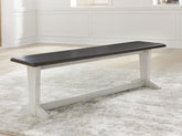 Tampa Furniture Outlet Lutz - Ashley Furniture - Darborn Dining Room - Large Dining Room Bench / Gray/Brown / 62"W x 15"D x 18"H - D796-00